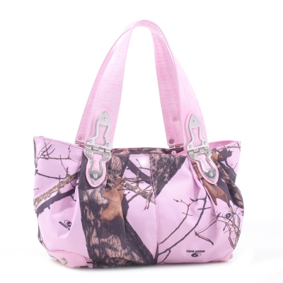 Pink "Mossy Pine" Camouflage Print Handbag - MT1-2228 MP/PK