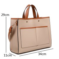 Khaki Fashion Stylish Satchel Handbag - LF1919