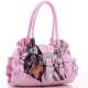 Pink Camo Rhinestone Buckle Cuffed Shoulder Handbag - MT1-51288