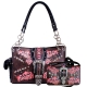 Brown Premium Buckle Embroidery Concealed Handbag Set - G939W156