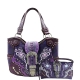 Purp Premium Buckle Embroidery Concealed Handbag Set - GP980W174