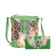 Green Western Cowgirl Messenger Bag W/Wallet - NEM 9469B