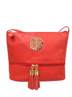 Red Signature Style Messenger Bag - KE1621