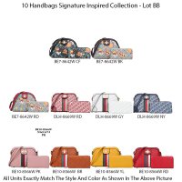 10 Handbags Signature Inspired Collection Lot - BB