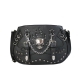 Black Concealed Carry Skull Chain Buckle Handbag - G602SK9