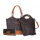 Coffee 3 IN 1 Signature Inspired Fashion Handbag Set - F886