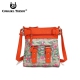 Orange Western Butterfly Camo Hipster Messenger Bag - MOU 4690