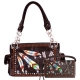 D.Brown Premium Feather Embroidery Concealed Bag Set - G939W123