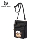 Black Monkey Patched Messenger Bag - MOKY 5459