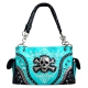 Turquoise Western Concealed Skull Embroidery Bag - GSK939W22