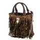 Cognac/Brown Leopard Print Chain Strap Handbag - HEM 5160