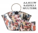 Mul/Black 2 IN 1 Designer Michelle Obama Handbag Set - AA8111