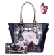 Black Arosa "Queen Lady" Handbag & Wallet - BG8608-BGW8682