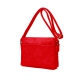 Red Solid Front Pocket Messenger Bag - MLA5818
