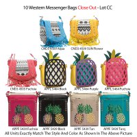 10 Laser Cut Pineapple Shape Messenger Bags - Lot CC