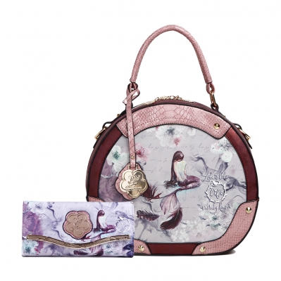Burgundy Arosa Princess Mermaid Handbag Set - BC8102-BCW8682