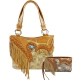 Tan Premium Swinging Fringe Concealed Handbag Set - GL302SW200