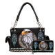 Black Premium Eagle Embroidery Concealed Handbag Set - G939W221