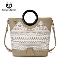 Natural 'Cowgirl Trendy' Aztec Print Handbag - CND 5197