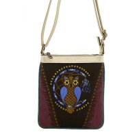 Classic Western Owl Embroider Concealed Messenger Bag - PTF17582