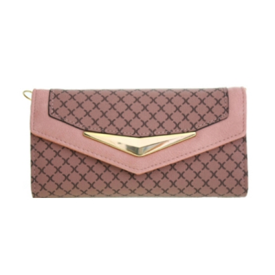Pink Designer Signature Wallet - BQ816