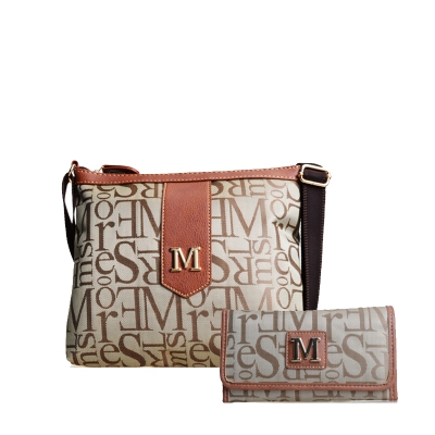 Brown Signature Sty Messenger Bag with Wallet - KE1563-KW304