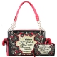 BK/HP Premium Verse Embroidery Concealed Handbag Set - G939W107