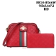 Red 2 IN 1 Elegance Signature Cross body Bag Set - BE10-8566W