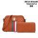 Brown 2 IN 1 Elegance Signature Cross body Bag Set - BE10-8566W