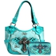 L.Turq Concealed Cross & Wing Embroidery Handbag - G980W170LCR