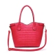Fuchsia Top Handle Crocodile Shopper Handbag - CCR2 5713