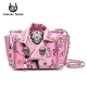 Pink 'Skull & Cross' Biker Jacket Handbag - SKUM 5395