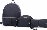 NAVY 3 IN 1 CUTE PU LEATHER FASHION BACKPACK SET