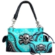 Turq Western Concealed Skull Embroidery Bag Set - GSK939W22