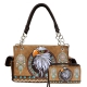 Tan Premium Eagle Embroidery Concealed Handbag Set - G939W221