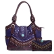 Purple Western Aztec Embroidery Concealed Handbag Set - G988W213