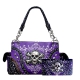 Purple Western Concealed Skull Embroidery Bag Set - GSK939W22
