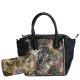 Black Camouflage Print Handbag And Wallet - KM1-C514001 KM/BK