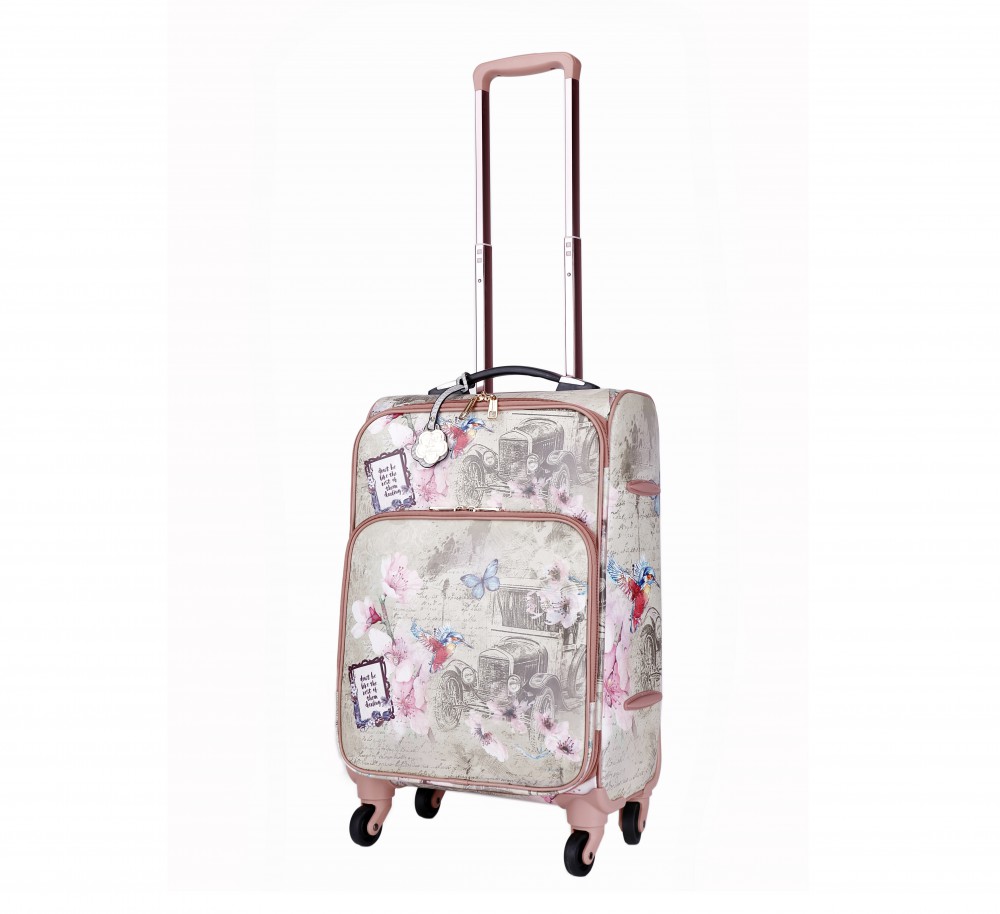 Grey Arosa Vintage Darling Carry-On Luggage - BAL6999 - Click Image to Close