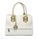 White LOEM Signature Top Handle Structured Handbag - LT-674L