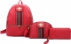RED 3 IN 1 BEE STYLE CUTE FASHION BACKPACK SET