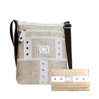 Tan Signature Style Messenger Bag with Wallet - KE1561-313