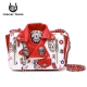 Red 'Skull & Cross' Biker Jacket Handbag - SKUM 5395
