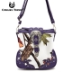 Purple Leaves & Tree Messenger Bag - WML2 200B