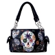 Black Premium Concealed Skull Embroidery Handbag - G939SUK-E