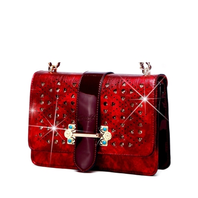SPARKLE OF HEARTS CROSSBODY BAG WITH SPARKLING CRYSTAL STRAP