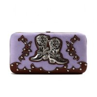 Lavender Cowgirl Trendy Western Wallet - BOO4 4326