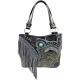 Black Premium Fringe Multi-Ring Concealed Handbag - GL302SW200