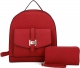 RED 2 IN 1 STYLISH BACKPACK SET