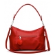 Red Solid Front Pockets And Side Pouches Hobo Handbag - HNA 2399